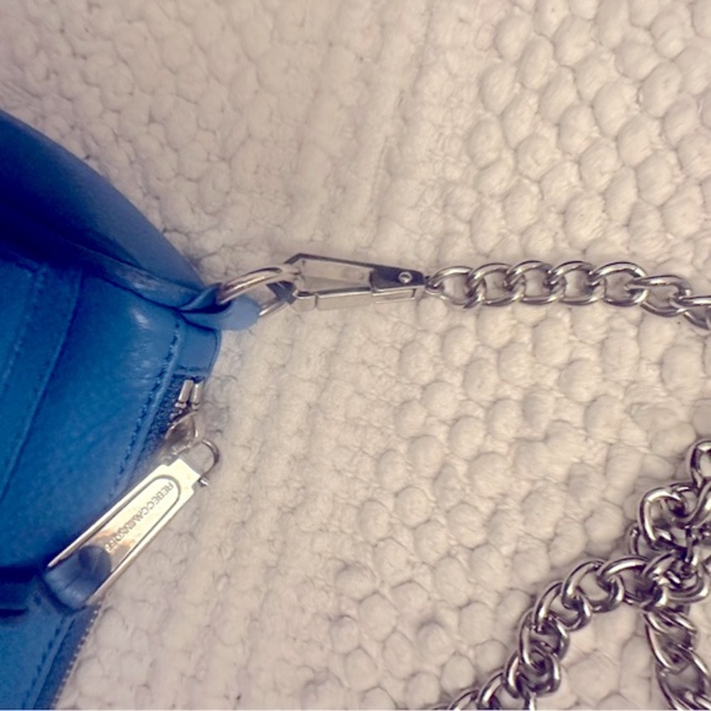 Rebecca Minkoff | Blue Convertible Crossbody Bag with Silver Hardware - Picture 9 of 9